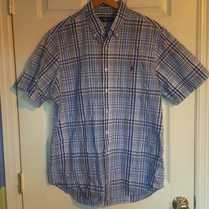 Ralph Lauren Plaid ButtonDown Short-Sleeve Shirt L